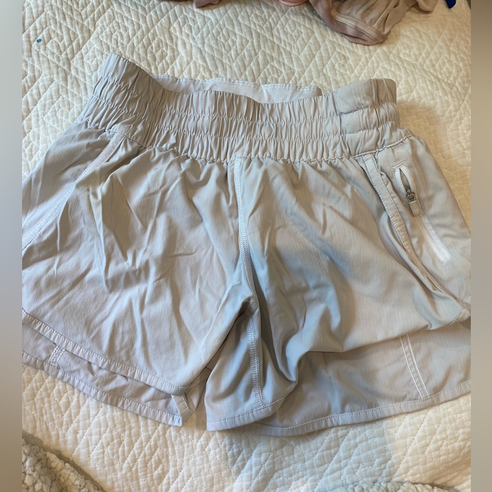 white lululemon shorts